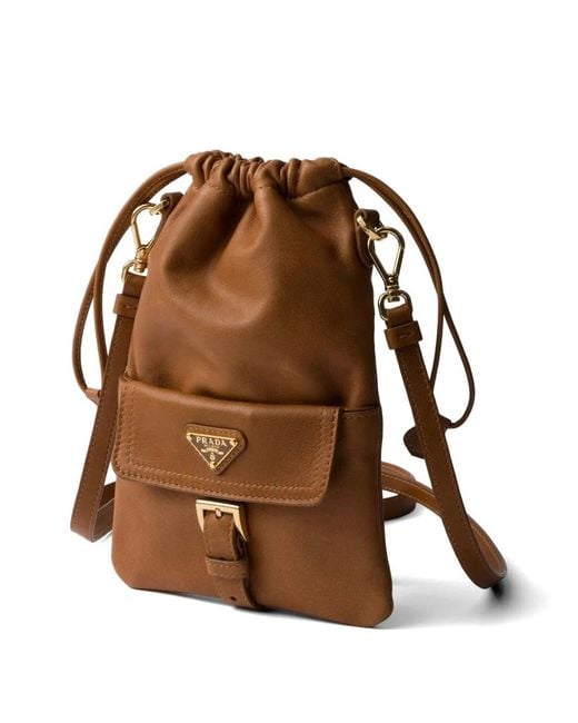 Prada Brown Nappa-Leather Pouch