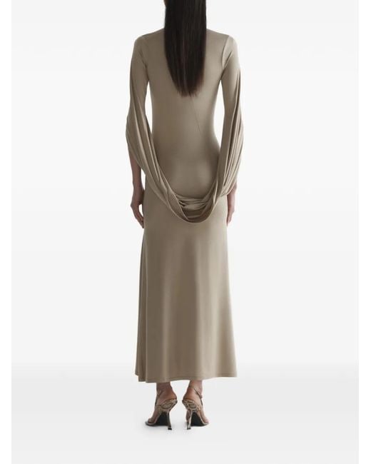 Mugler Natural Cascade Loop Dress