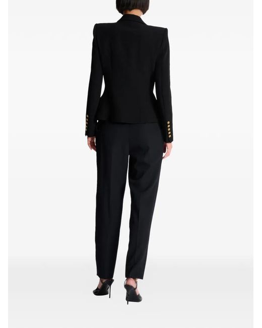 Balmain Jassen ,Zwart ,Leer Jasje Met 6 Knopen in het Black