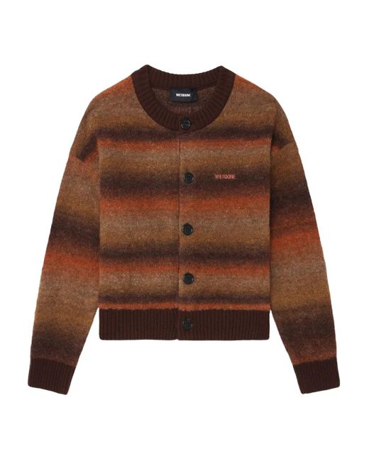 we11done Vest Met Ombré-Streep in het Brown