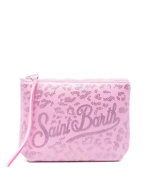 Mc2 Saint Barth Pink Aline Strass-Embellishment Clutch Bags