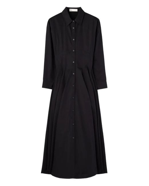 Tory Burch Black Hemdkleid aus Popeline