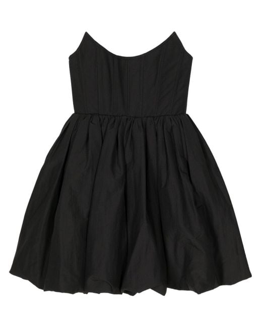 Pushbutton Strapless Mini-jurk in het Black