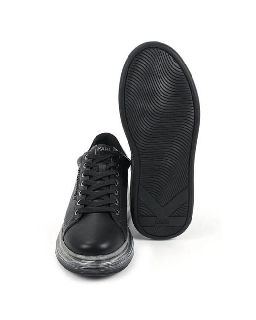 Karl Lagerfeld Black Kapri Kushion Lace-Up Logo Sneakers for men