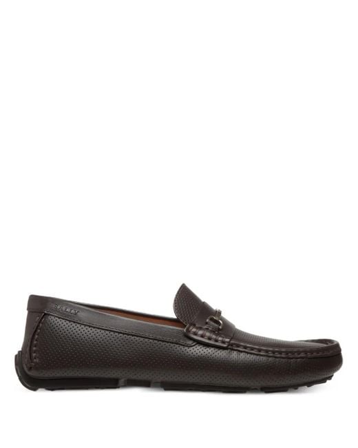 Bally Black Pilot Driver Leather Loafers for men