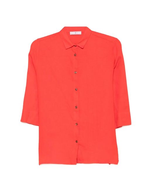 Whyci Red Button-Fastening Shirt