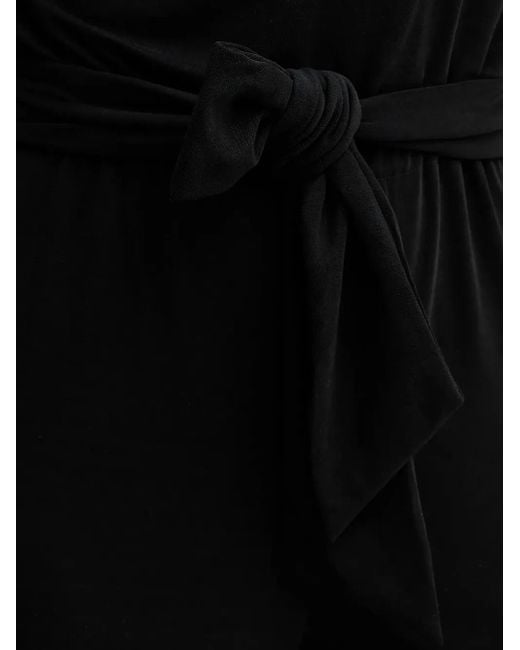 Guess Black Off-Shoulder Belted Jumpsuit