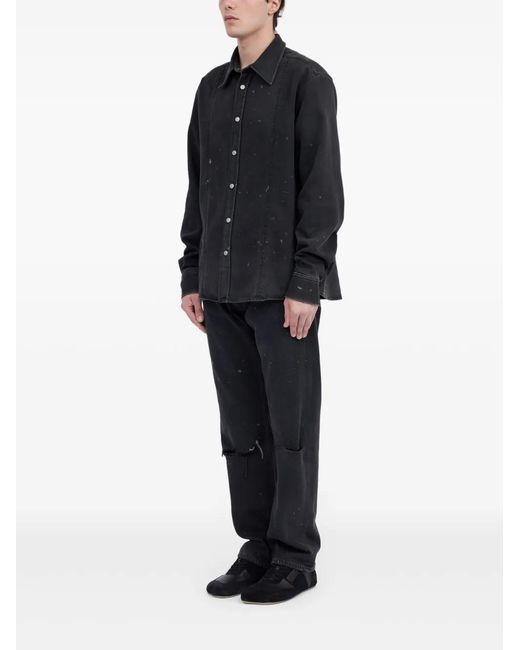 MM6 by Maison Margiela Black Cotton Shirt for men
