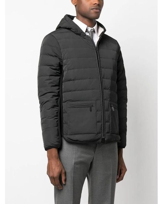 Thom Browne Black Oversized Wool Bomber Jacket for men