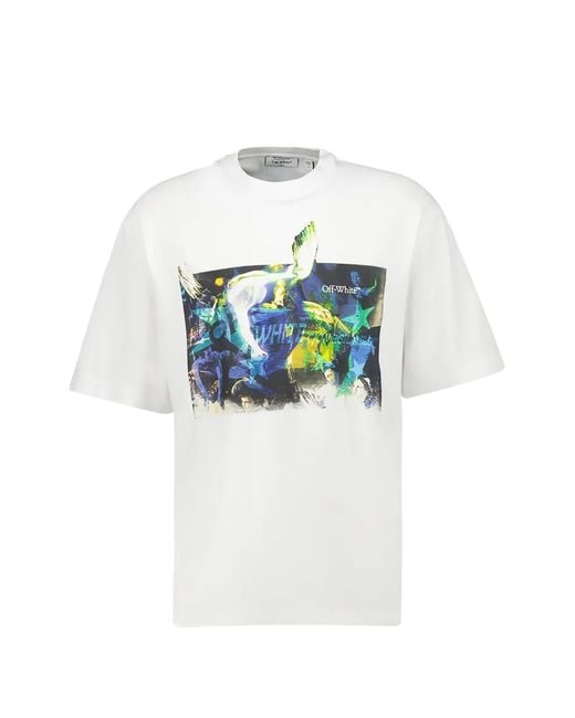 Off-White c/o Virgil Abloh White Caravaggio Skate Printed T-Shirt for men