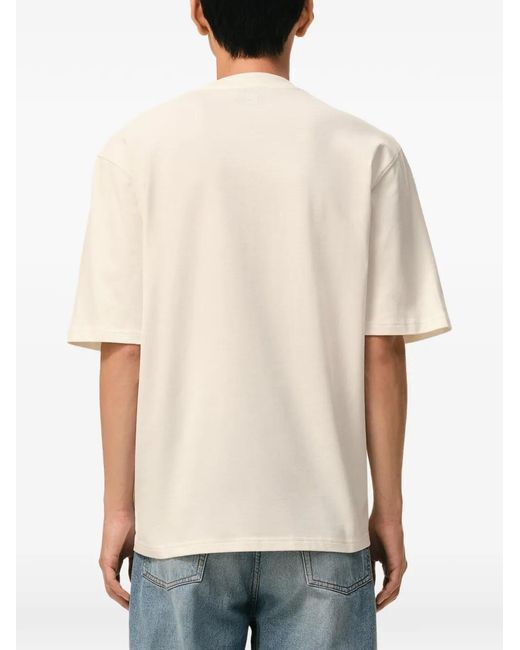 AMI White Big "Ami De Coeur" Embossed Tshirt