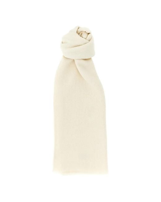 Max Mara White Jacquard Paisley Scarf