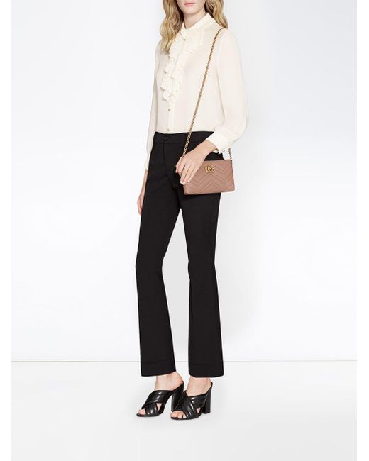gucci marmont leather chain bag