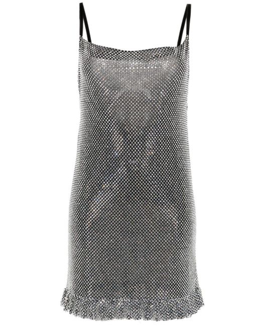 Philosophy Di Lorenzo Serafini Mini-jurk Verfraaid Met Stras in het Gray