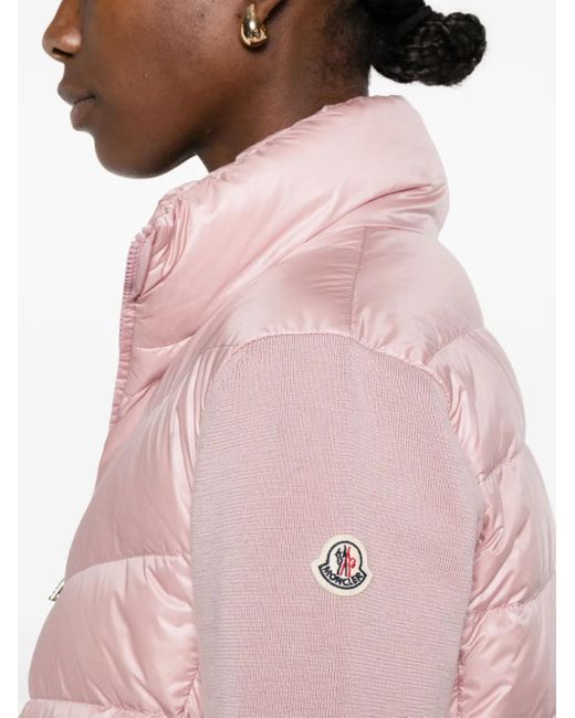 Moncler Pink Padded Cardigan