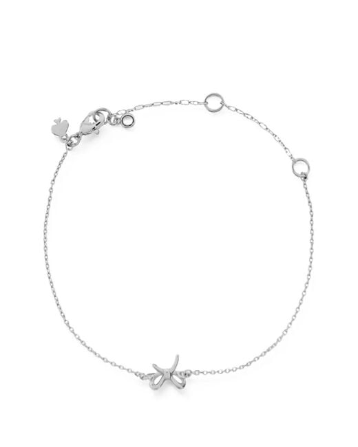 Kate Spade White Bow-Detail Charm Bracelet