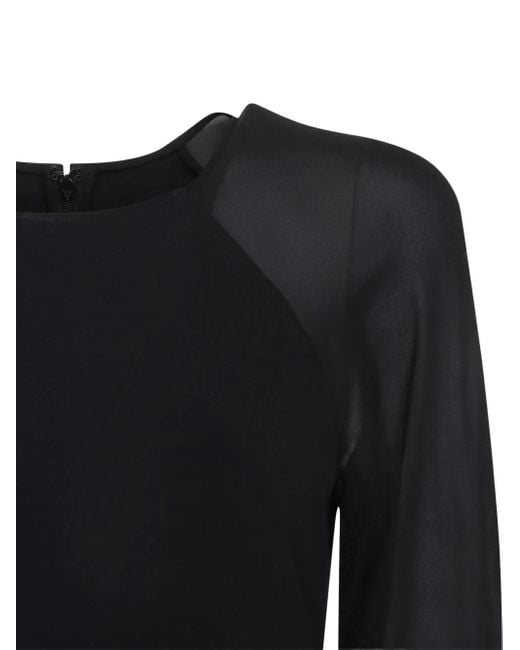 Vestido de manga larga Alberta Ferretti de color Black