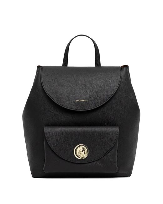 Coccinelle Black Logo-Detail Backpack