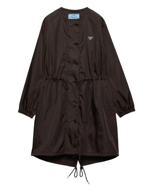 Imperméable À Taille À Lien De Resserrage Prada en coloris Black