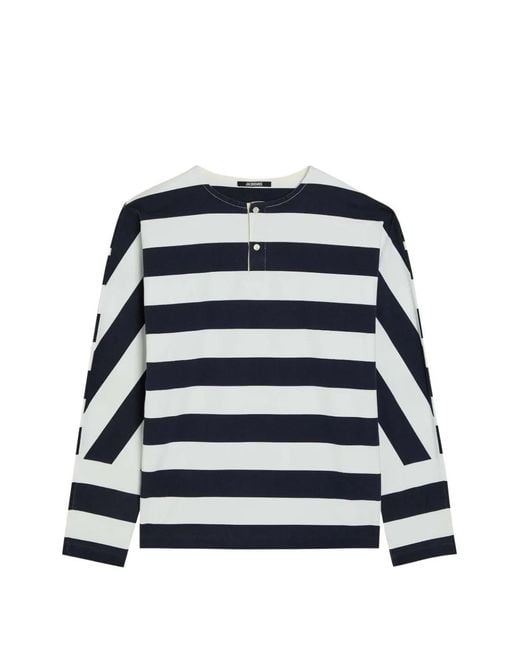 Jacquemus Black Marinière Striped Long-Sleeve T-Shirt for men
