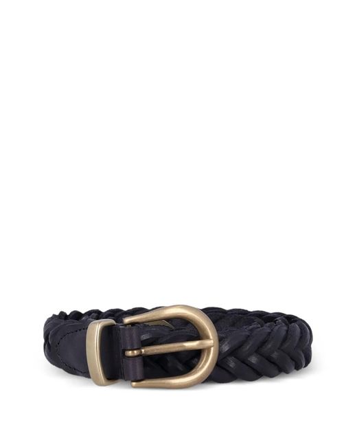 Mancini 1979 White Braided Leather Belt