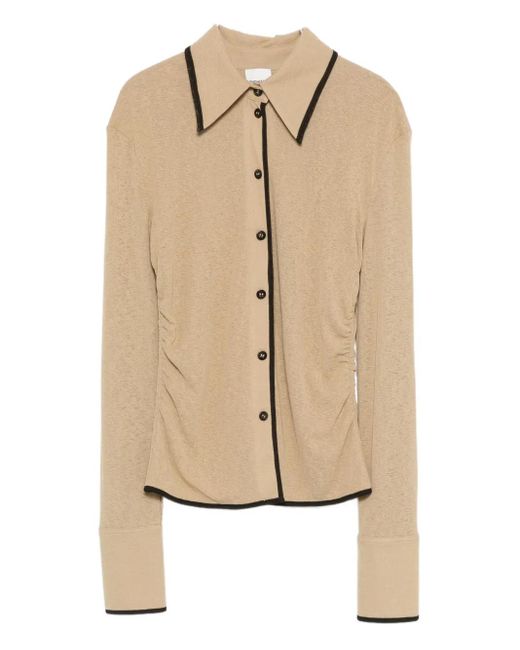 Nanushka Polotop Met Knoopsluiting in het Natural