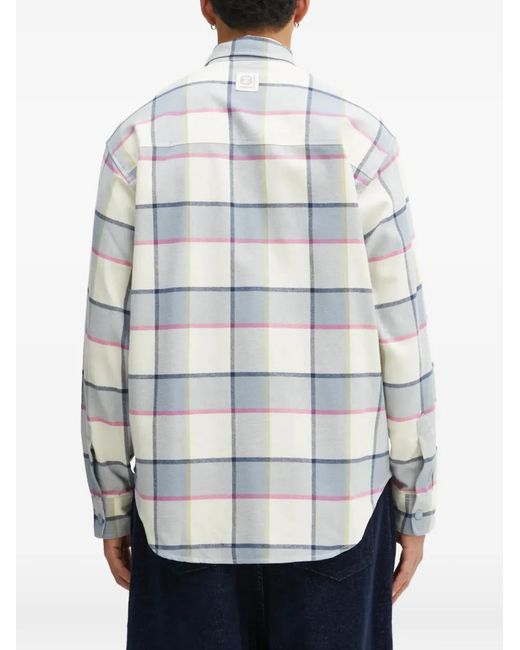 Aape By A Bathing Ape Check-pattern Chest-pocket Shirt in Grey for Men ...