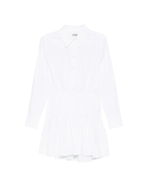 Staud White Rocco Mini Dress