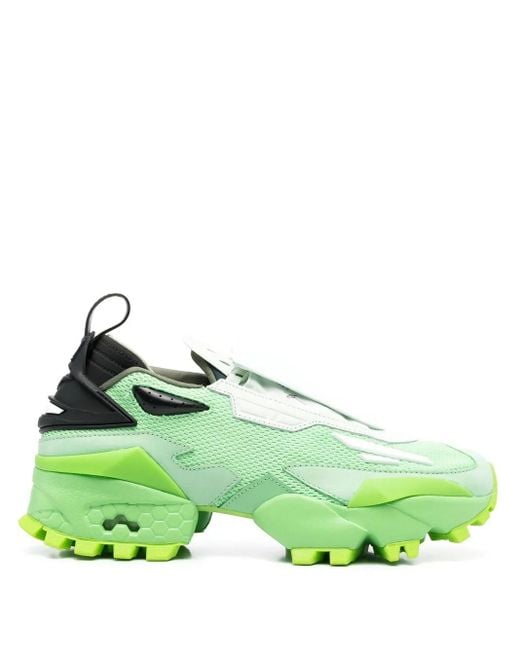 Reebok Green Zig Kinetica Lace-Up Trainers for men