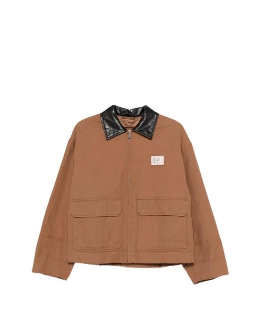 Weekend by Maxmara Brown Patch-Pocket Collared Coat