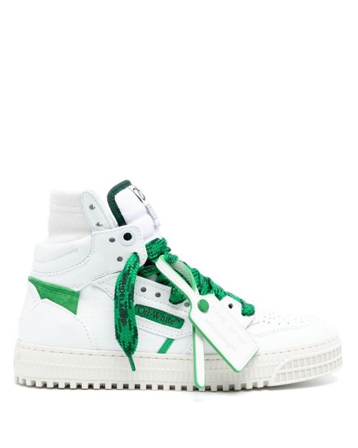 Off-White c/o Virgil Abloh Green 3.0 Off Court Leather Sneakers