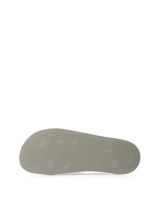 Palm Angels White Logo-Print Slides for men