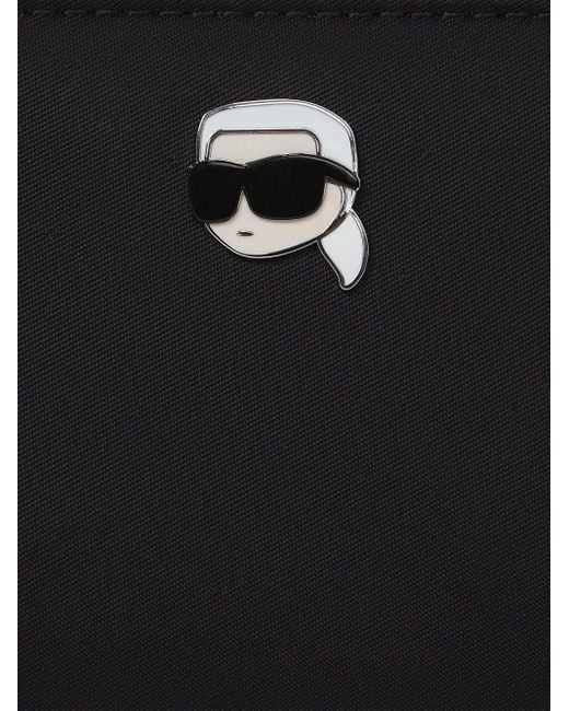 Cartera Ikon con cremallera Karl Lagerfeld de color Black