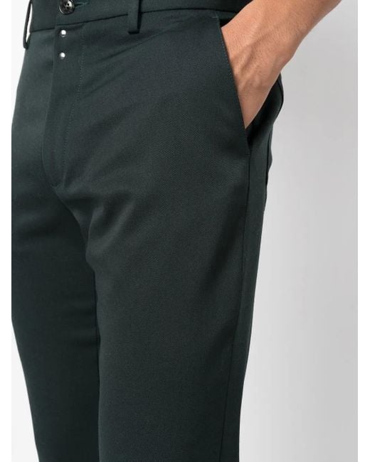 MM6 by Maison Margiela Blue Slim-Cut Leg Trousers for men