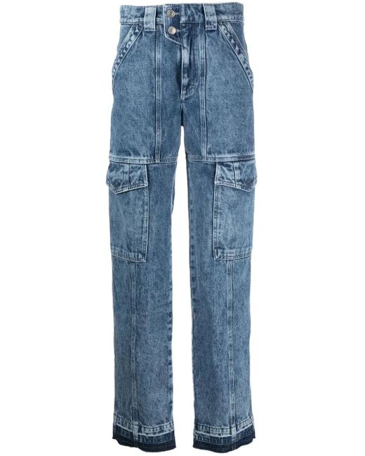 Isabel Marant Blue Vayoneo Jeans Mit Cargo-Taschen