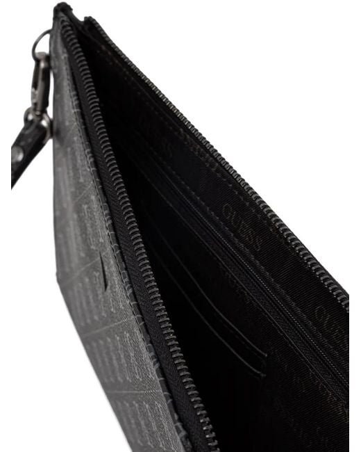 Guess Mini Milano Logo-Plaque Clutch Bag in Black for Men | Lyst
