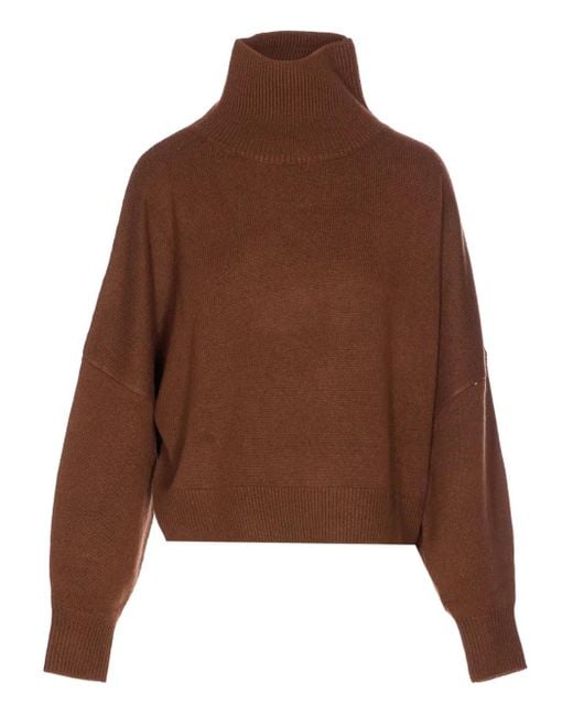 Loulou de Saison Luke Turtleneck Sweater Brown