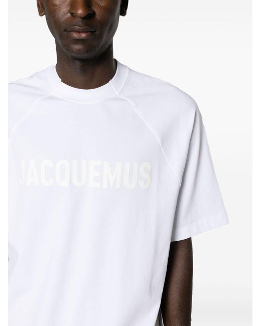メンズ Jacquemus Les Classiquesコレクション ホワイト Le T-shirt Typo Tシャツ White