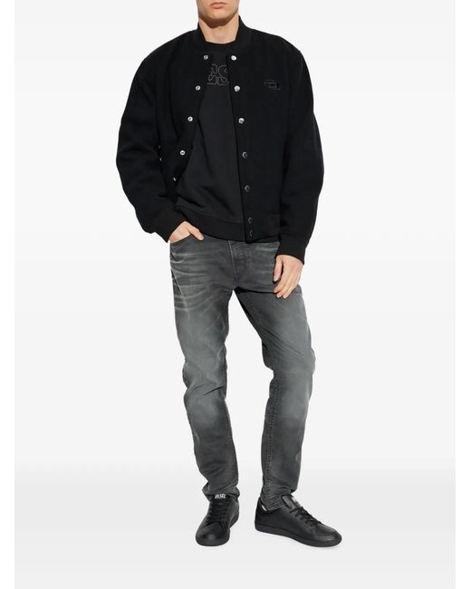 DIESEL Blue Bomber Jacket for men