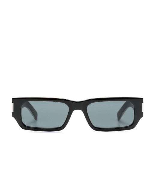Saint Laurent Black Rectangle-frame Sunglasses - Unisex - Acetate