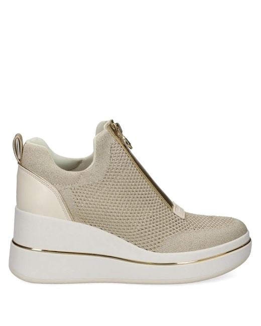 MICHAEL Michael Kors White Willis Zip Platform Sneakers