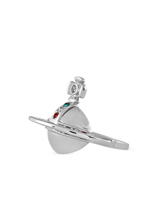 Vivienne Westwood White Solid Orb Ring