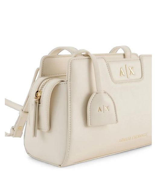 ARMANI EXCHANGE Natural Logo-Detail Cross Body Bag