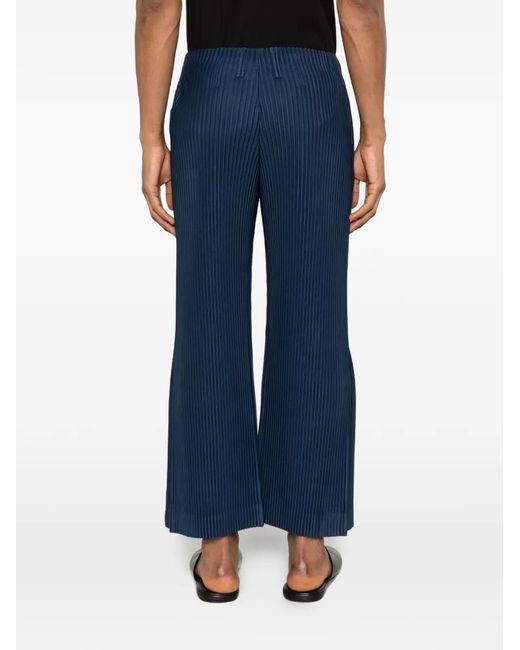 Homme Plissé Issey Miyake Blue Pleated Trousers for men