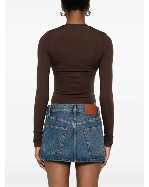 Wardrobe NYC Brown T-Shirt Im Cropped-Design