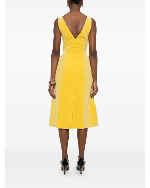 J.W. Anderson Yellow V-Neck Maxi Dress