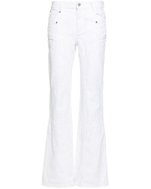 Zadig & Voltaire White Elvira Mid-rise Flared Jeans