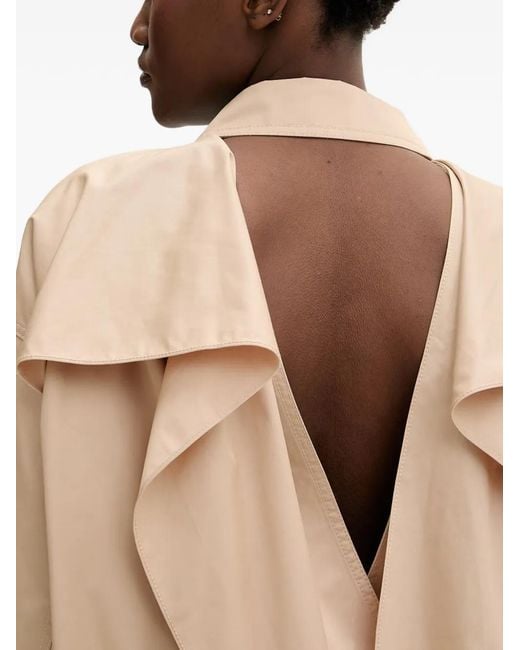 Isabelle Blanche Natural Open-Back Elasticated-Waist Jacket