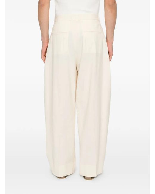 Studio Nicholson White Pantalon À Design Plissé for men