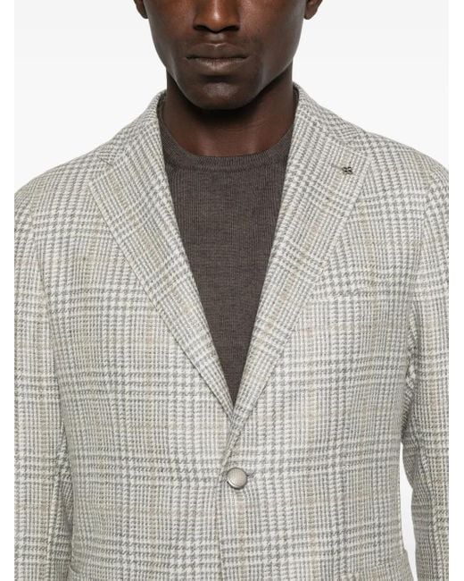 Tagliatore Gray Glen Plaid Wool Jacket for men